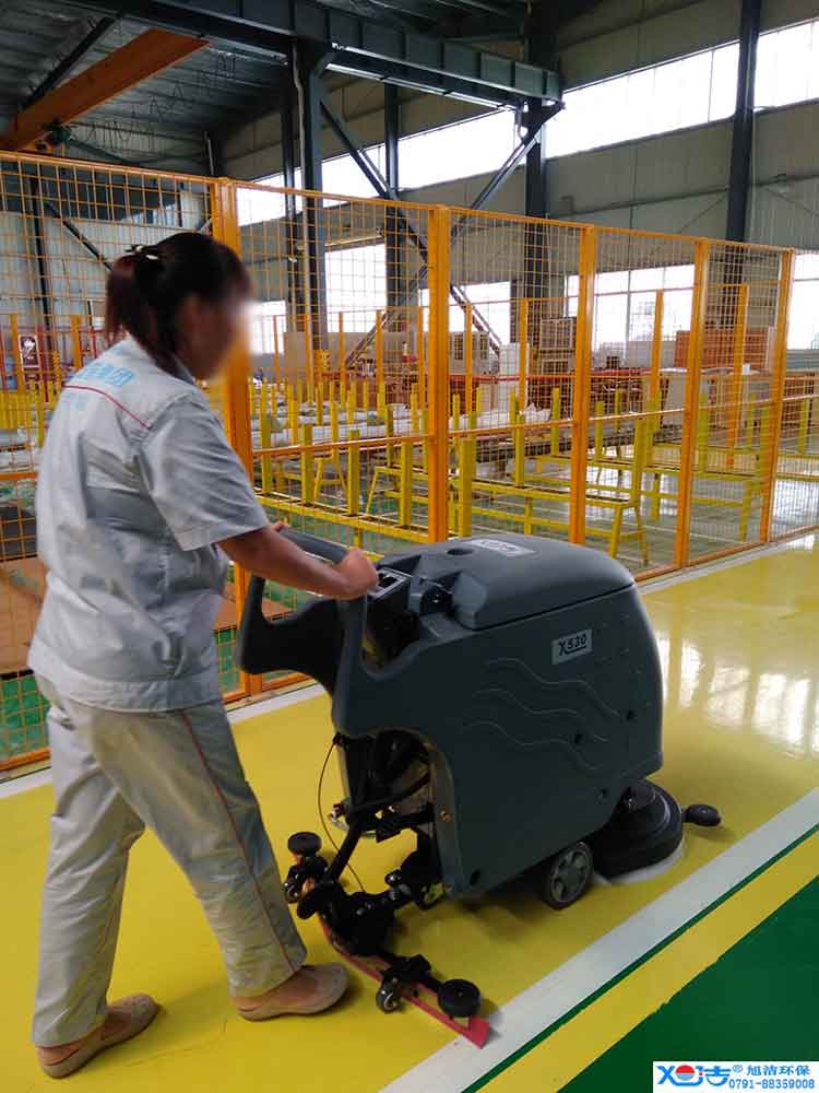 旭潔手推式多功能全自動(dòng)洗地機(jī)，工業(yè)廠房物流洗地機(jī)